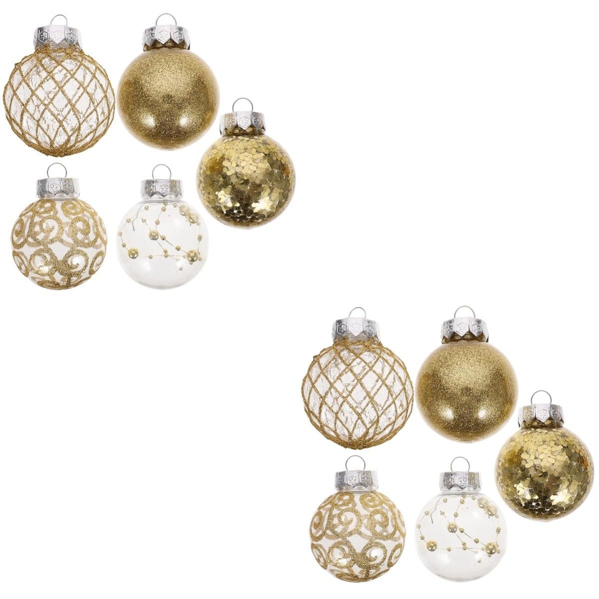 FRCOLOR 60 Pezzi Palline di Natale Decorative per Albero, Plastico, Facili
