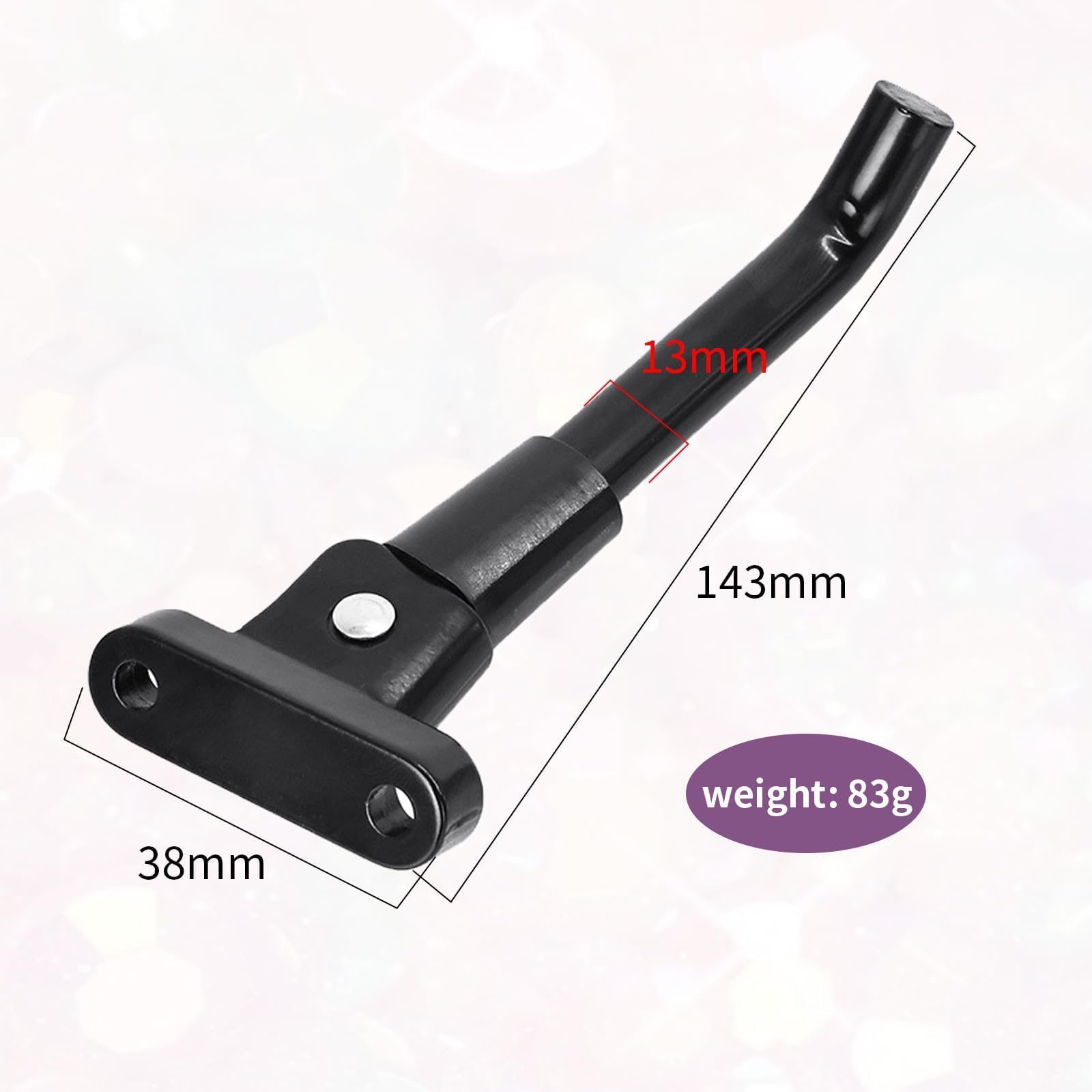 Soporte universal para patinete eléctrico compatible con Xiaomi M365/Pro/Pro2/1S/Scooter 3. Soporte lateral plegable, aluminio, incluye 2 tornillos, fácil montaje, resistente, color negro