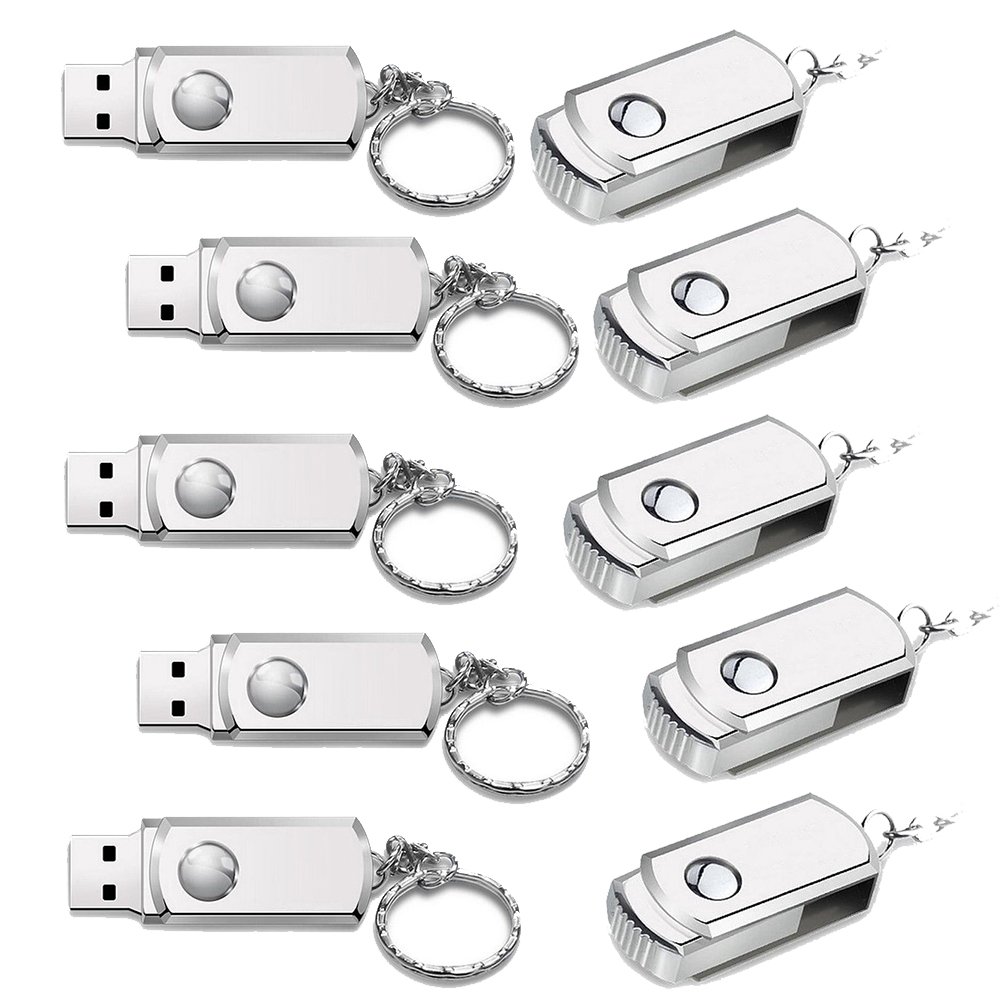 A Plus+ 10 Piezas Memoria USB 3.0 de 16GB Alta Velocidad USB 3.0 Flash Drive Llavero Adjunto
