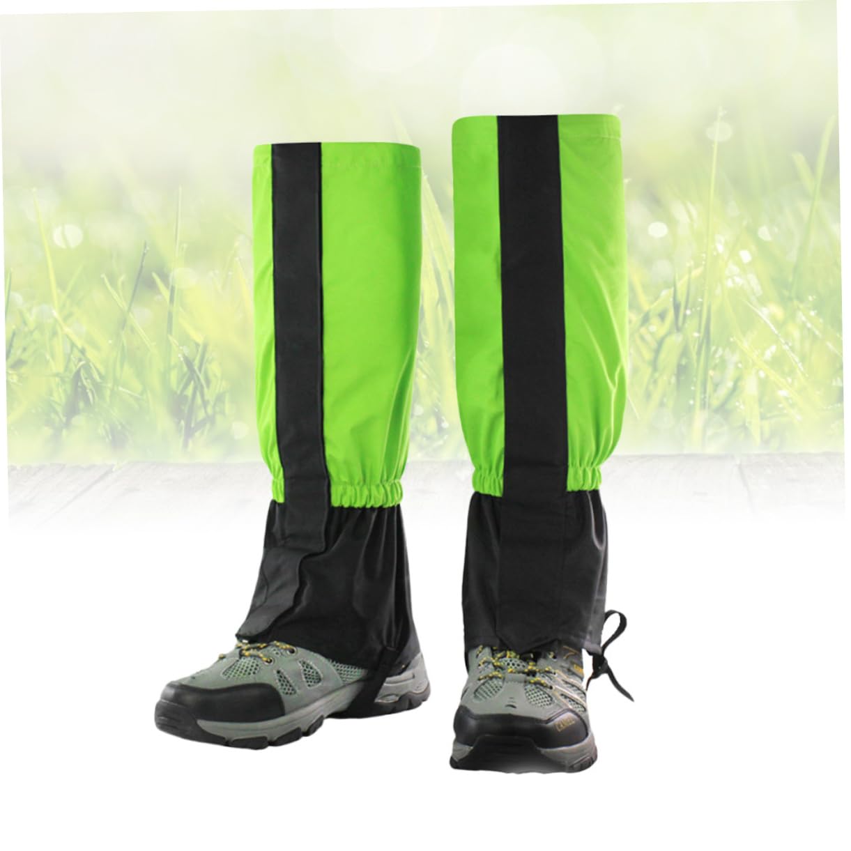 BCOATH 1pair Breathable Leg Gaiters for Skiing Hiking Boot Protect Against Snow Rain Mud for for Outdoor Activities Green