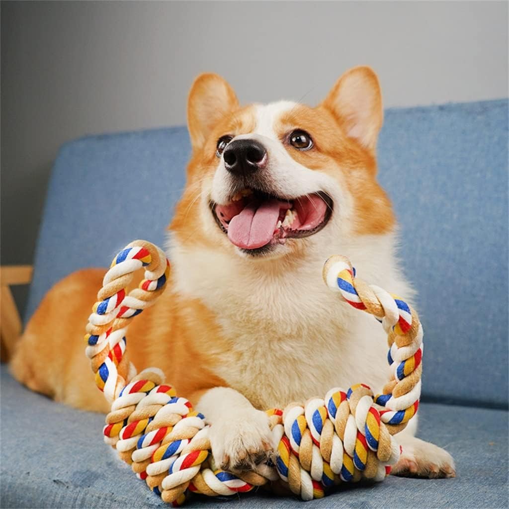 トレーニング製品ペット犬のおもちゃインタラクティブな小さな、中、大きな犬の綿の結び目咀嚼 (Color : A, Size : 60