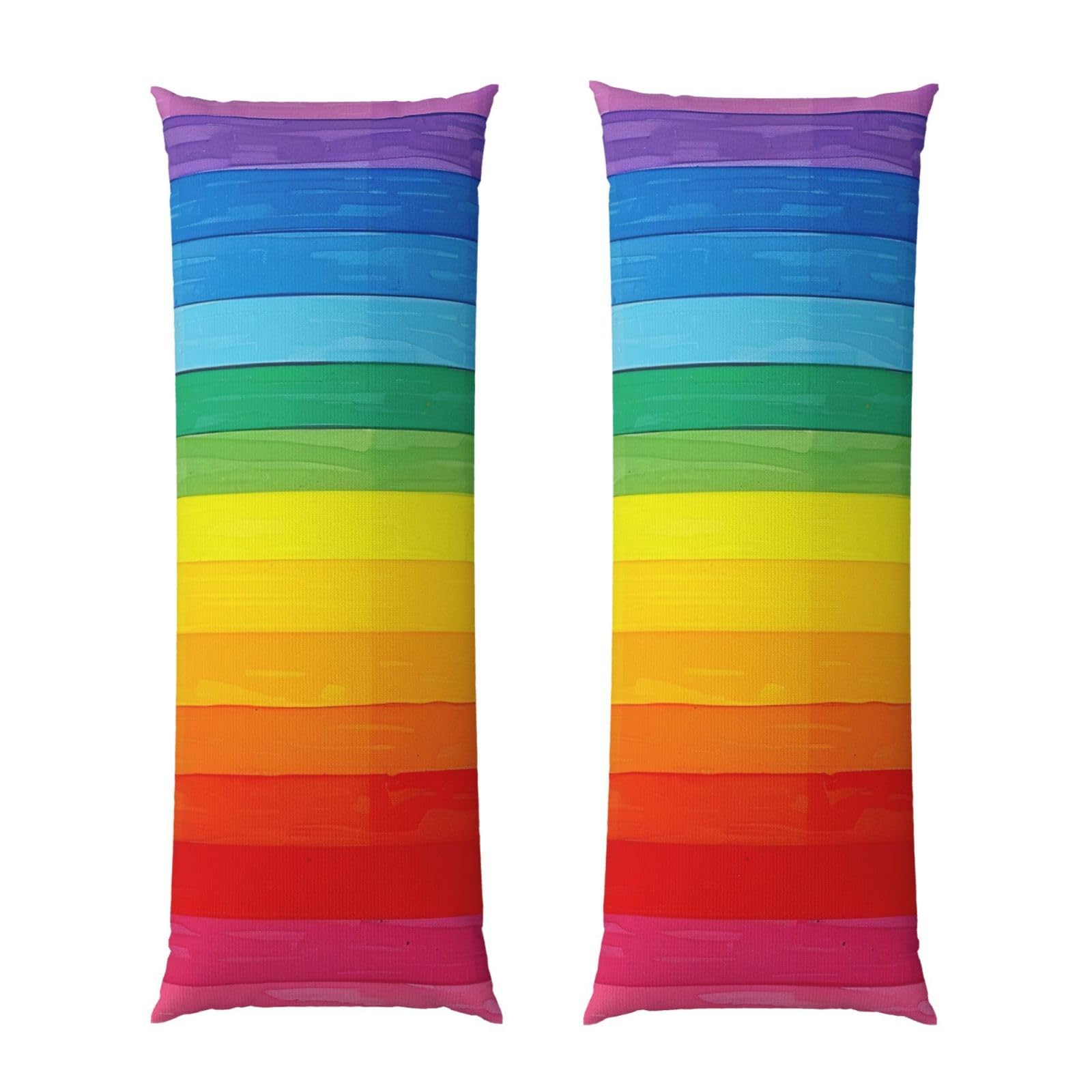 Body Pillow Cover 20x54 Inch, Colorful Rainbow Stripe Print Long Lumbar Pillow Case with Zipper Long Body Pillowcase Decorative for Bed Sofa Bedroom
