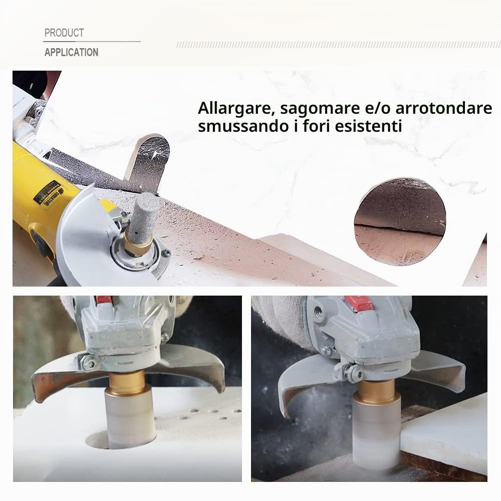 SHDIATOOL Fresa Diamantata 20mm Allargare e Sagomare Fori per Porcellana Ceramica Marmo Granito