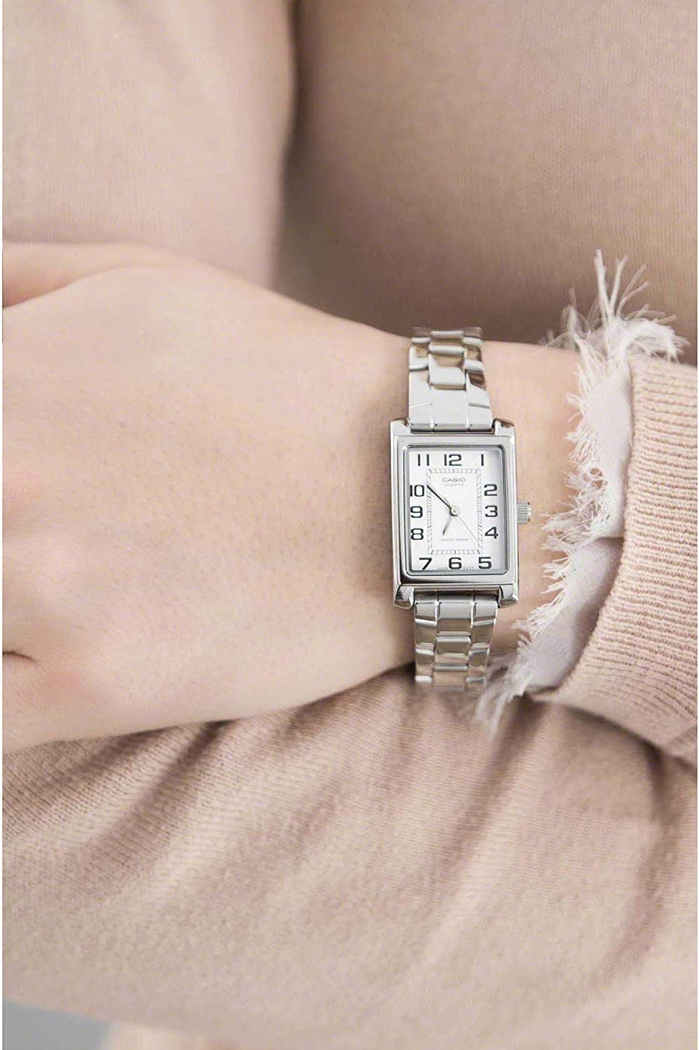 Casio Damen Analog Quarz mit Edelstahl Armbanduhr LTP1234PD7BEF