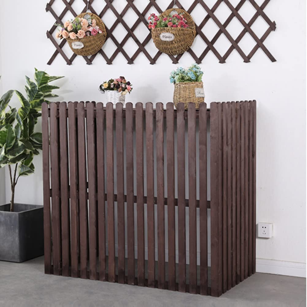 CENAP Air Conditioner Fence - Wooden Privacy Screen Panel Kit - Ac Covers for Outside to Hide Air Conditioner & for Outdoor/Brown/86X38X81Cm
