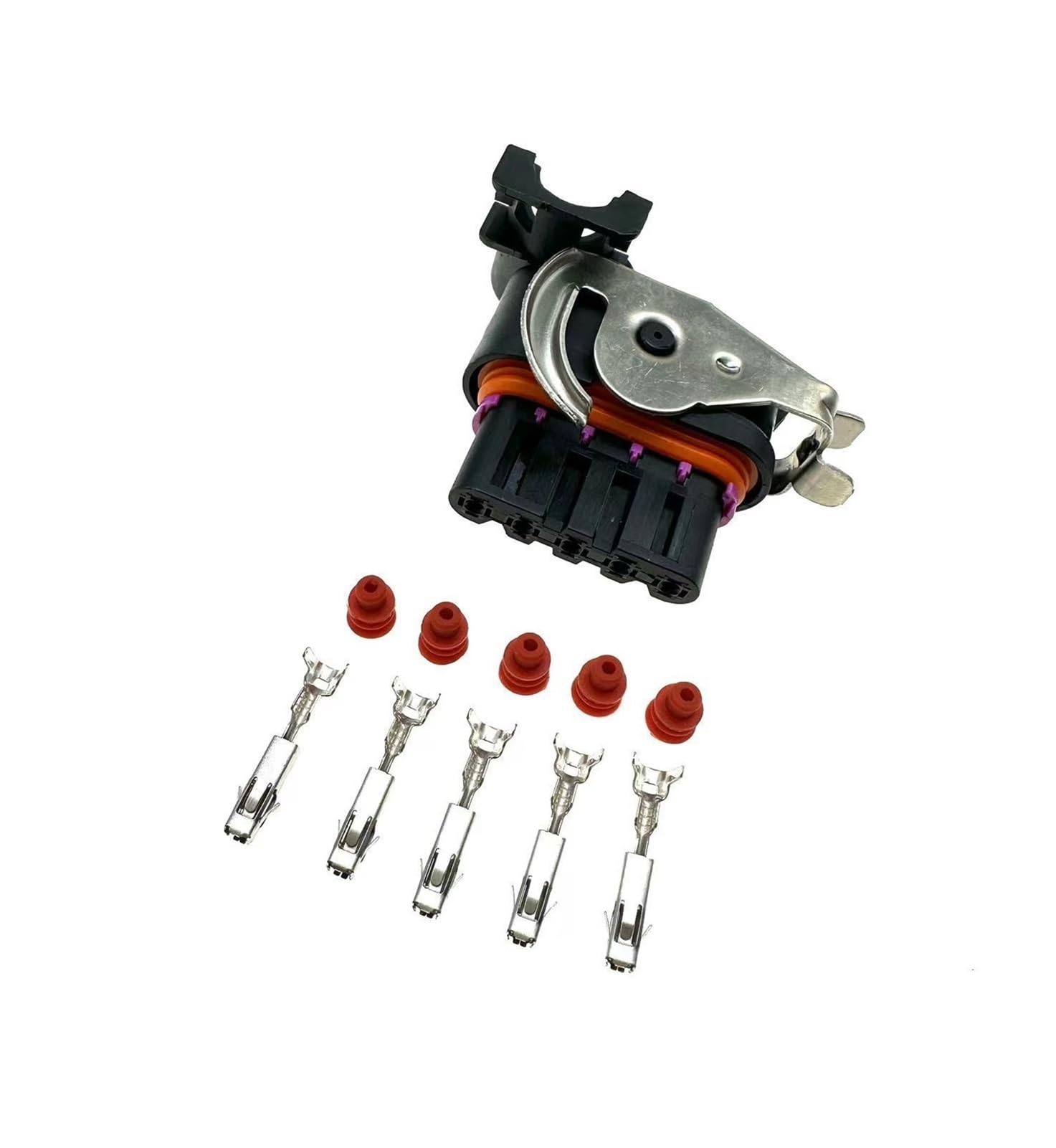 Automotive Engine Wiring Harness Plug 5-Wire Connector Compatible for Bosch Generator Plug(Including terminals)