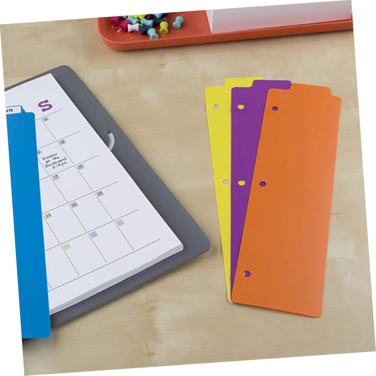 4 Intercalaires Plastiques Avec Onglets Colorés - Pour Classeurs, Cahiers, Organisation De Notes
