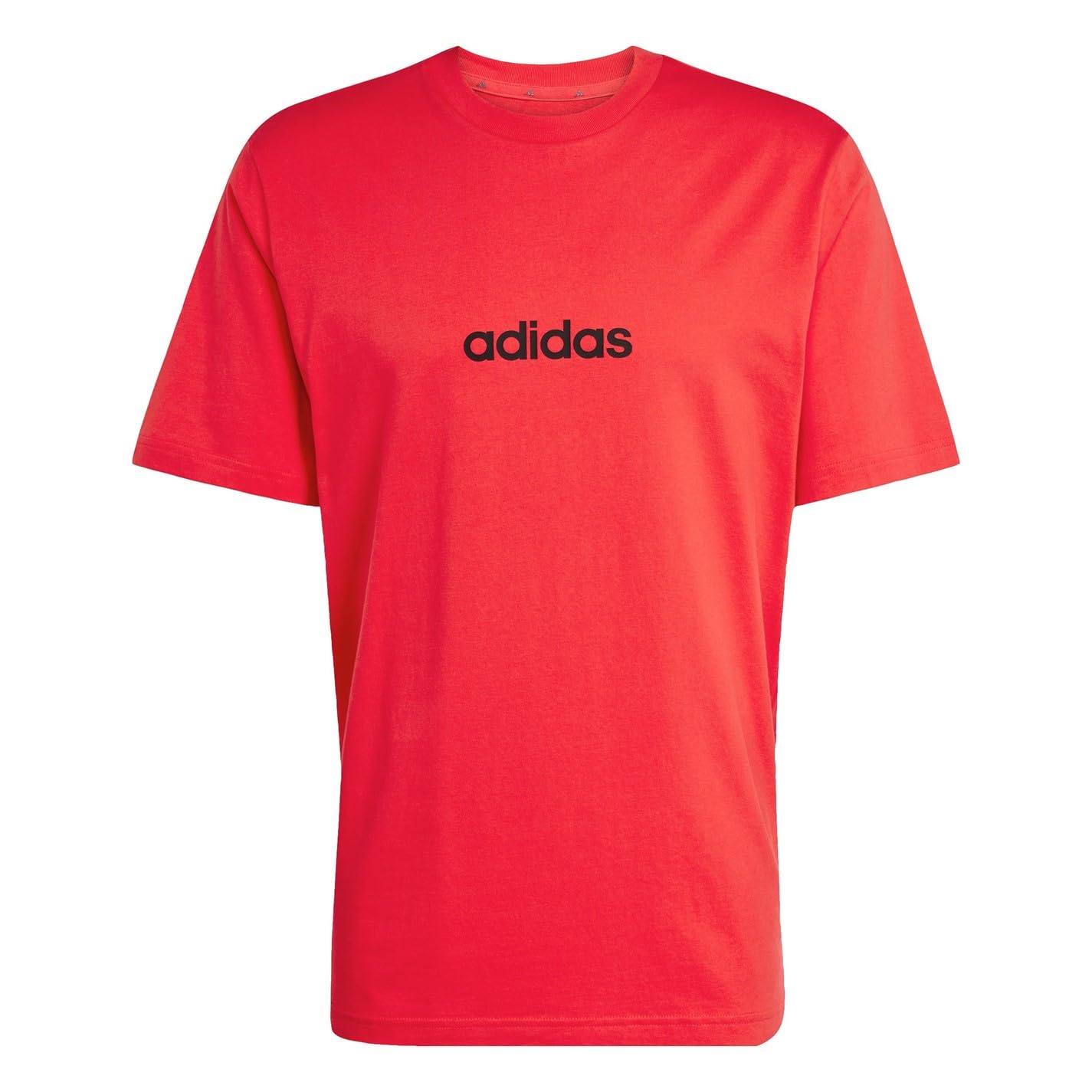 Adidas Men's Red Linear Essentials Single Jersey Linear Embroidered Logo 3XL