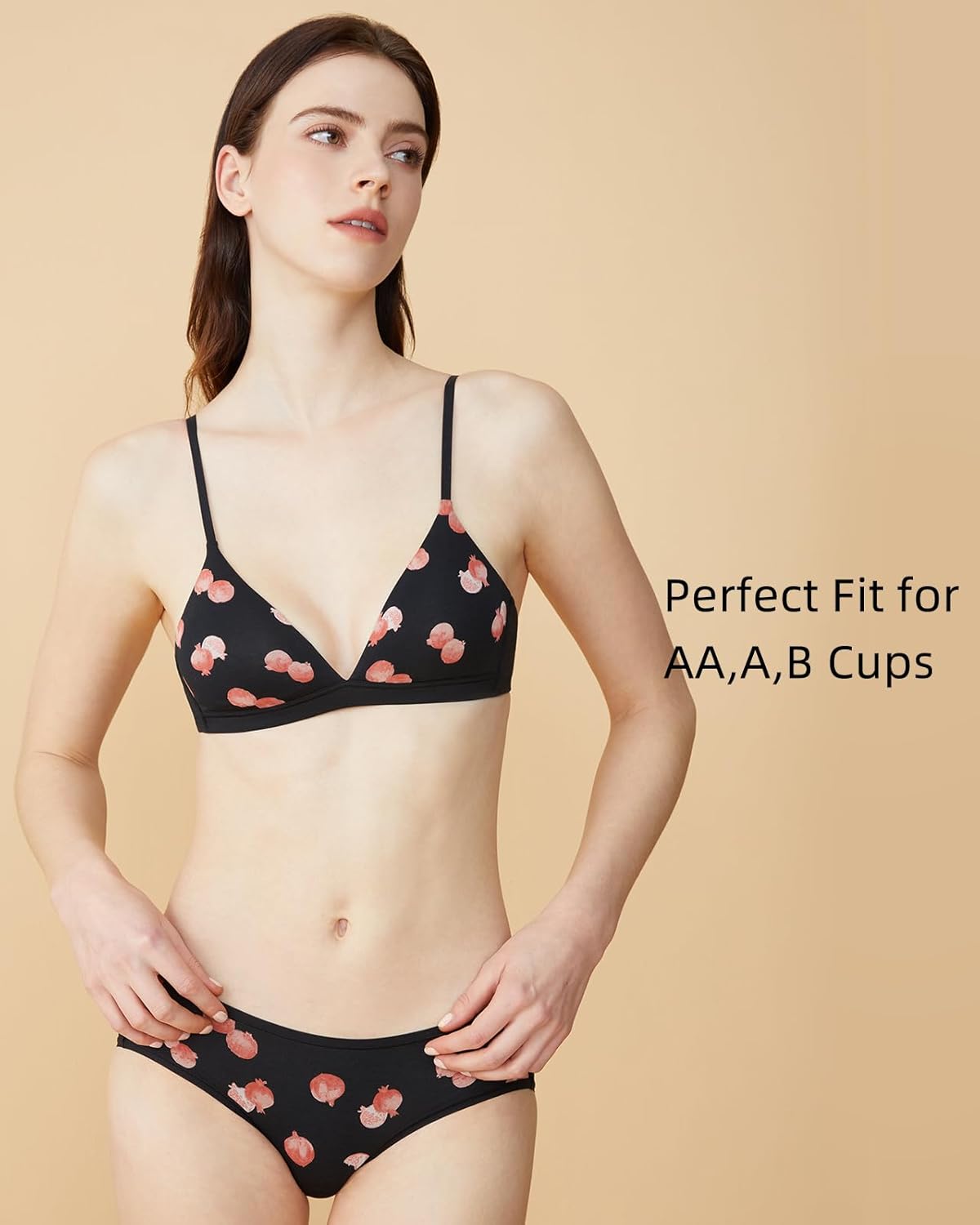 Pima Cotton Modal Bralette for Small Chest - Wirefree Bra AAA/AA/A/B Cup Soft Cup Triangle Bra for Petite Women - Image 2