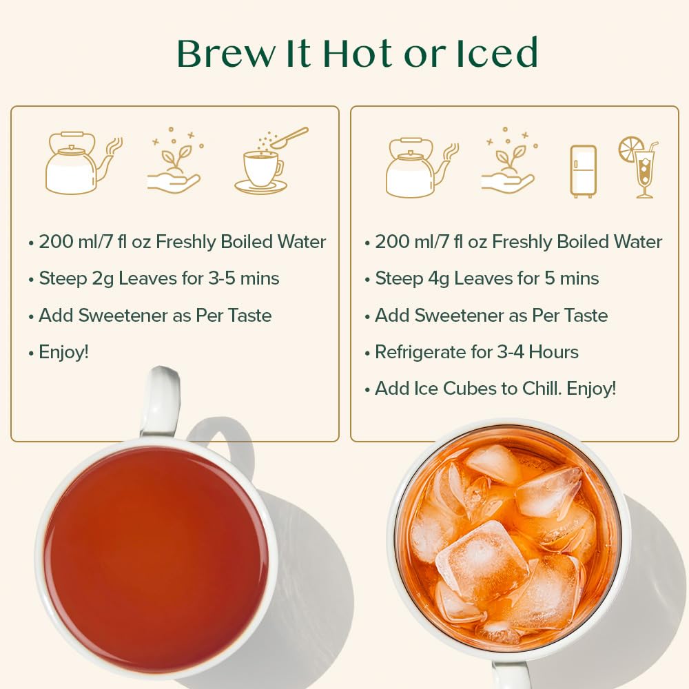 VAHDAM, Cardamom Chai Tea Loose Leaf (50 Cups,3.53 oz) India's Traditional Cardamom Tea | Spiced Chai Tea | Brew Hot, Iced Or Chai Latte/Masala Chai | Whole Loose-Leaf, Vacuum Sealed - Image 8