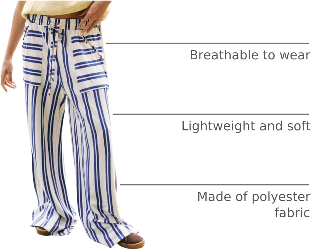 アギアトATTACHMENT Pants Side Stripe Wide Lightweight Stretch Side Stripe Wide Leg Pants | Talbots