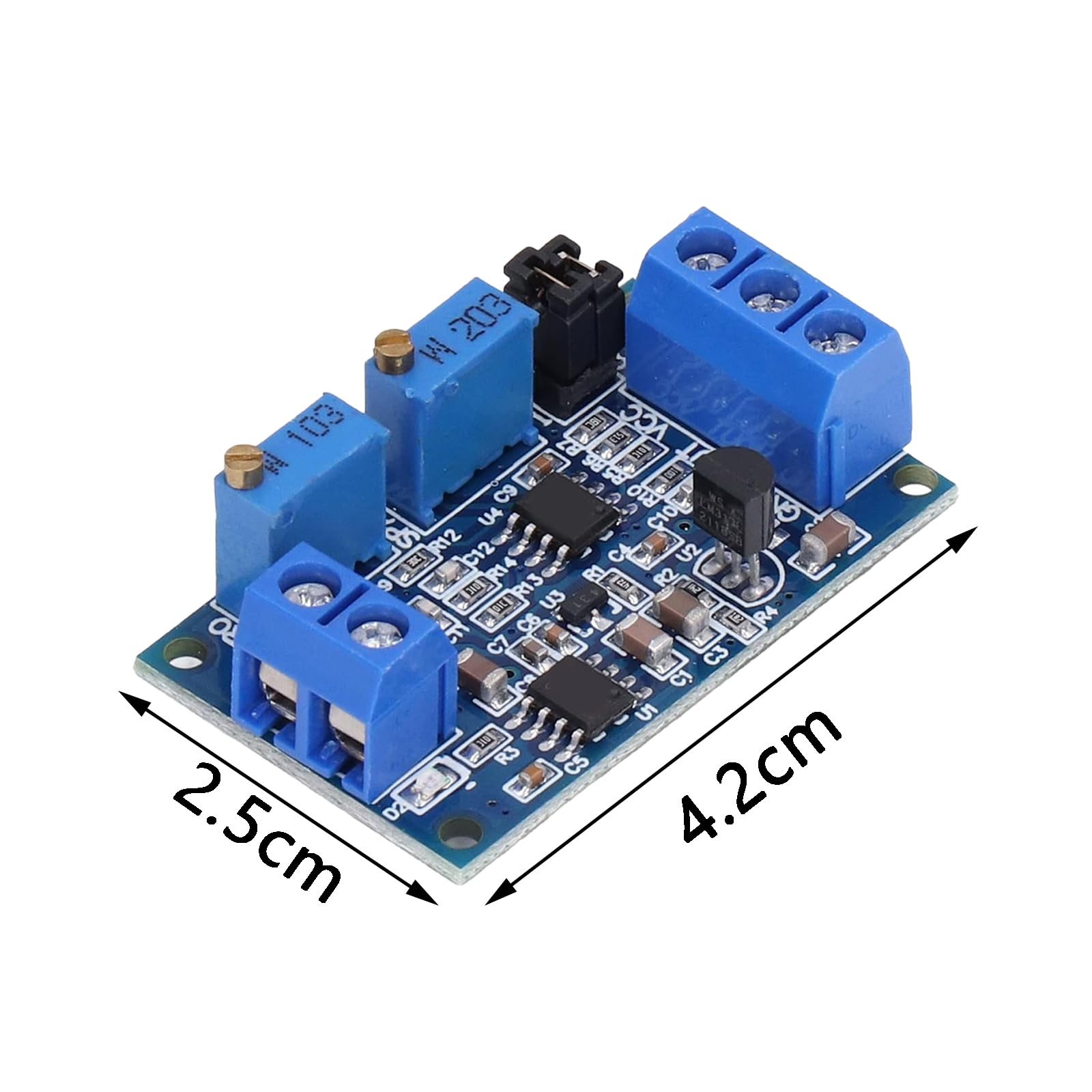 Lot de 2 modules de conversion de tension 0/4-20 mA 0-3,6 V/5 V/12 V