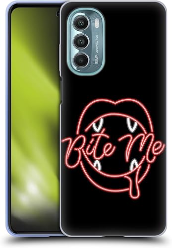 Head Case Designs Officially Licensed Bebe Rexha Neon Bite Me Key Art Soft Gel Case Compatible with Motorola Moto G Stylus 5G (2022)