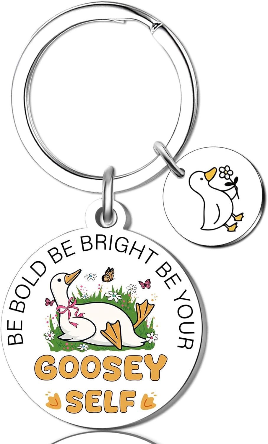 Funny Goose Keychain Silly Goose Birthday Decorations Purse Charms for Handbags Teen Girls Trendy Stuff Motivational Gifts for Teenage Girls Cute Keychains for Women Birthday Christmas Gift Ideas