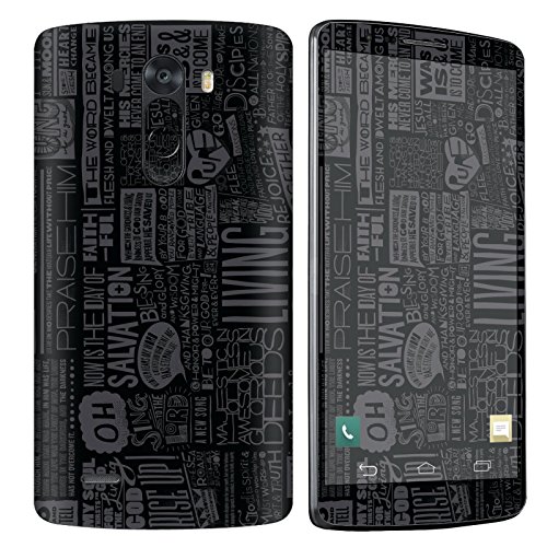 [NakedShield] SkinScratch Guard Vinyl Skin Decal [Full Body Edge] [Matching Wallpaper] - [Words] Compatible for LG [G3]