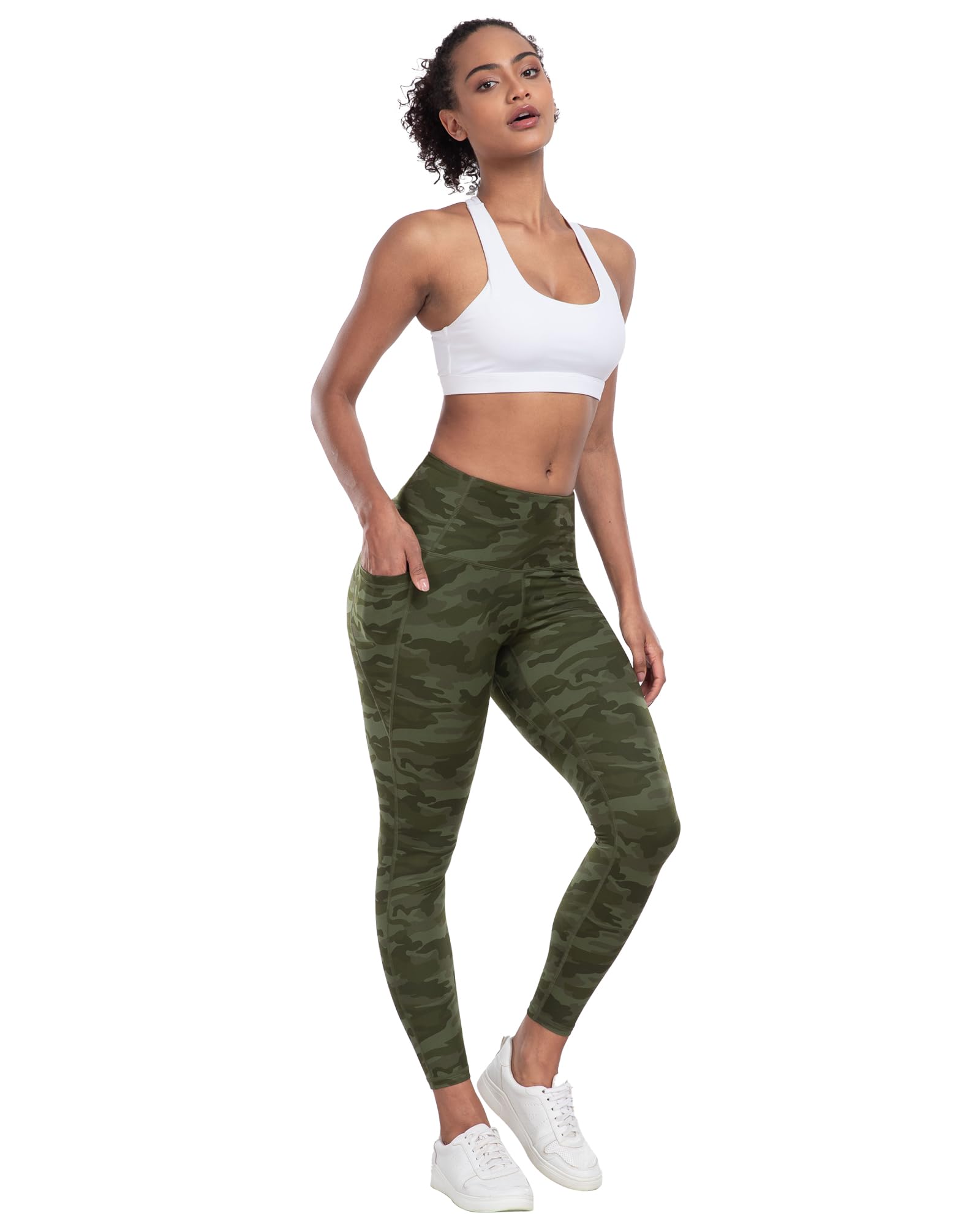 LZYVOO Lot de 6 leggings avec poches pour femme, taille haute, contrôle du ventre, pantalon d'entraînement et de yoga