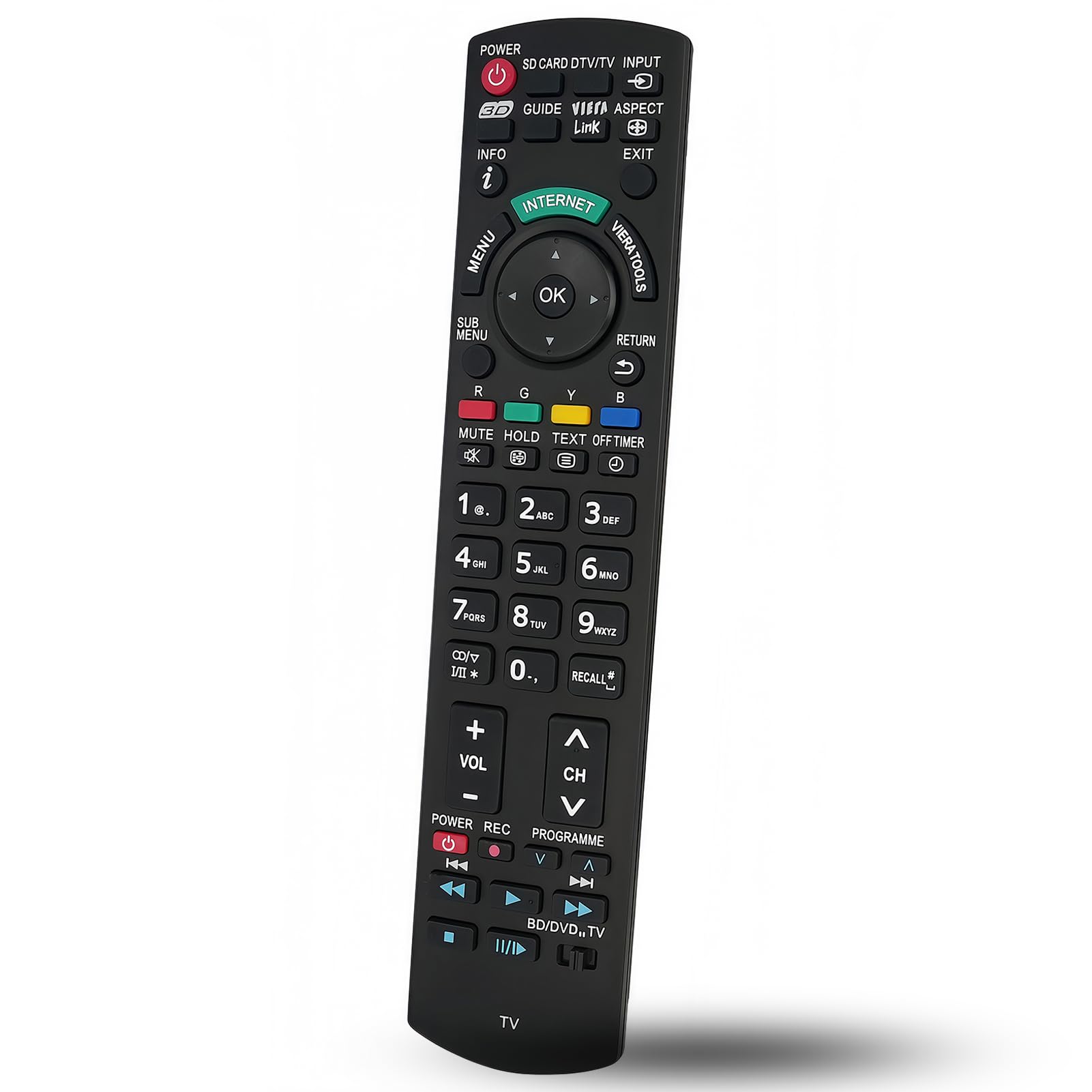 Universal Remote Replacement for Panasonic N2QAYB000704 N2QAYB000777 Smart 3D Plasma LCD LED HDTV TV