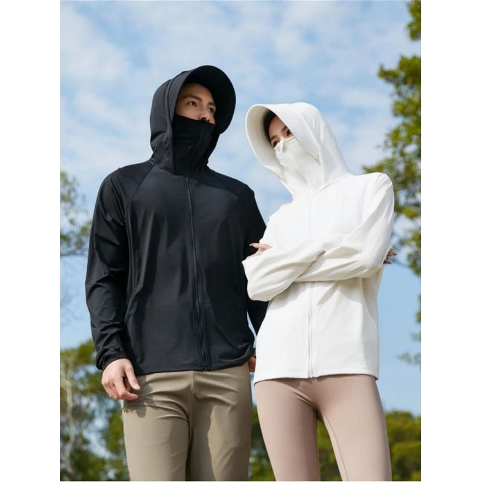 Abbigliamento for la Protezione Solare Cappotti da Giacca con Protezione UV da Campeggio Estiva Traspirante e Staccabile a Tesa Larga per l'escursionismo e la Corsa all'aperto(Pink,XL)