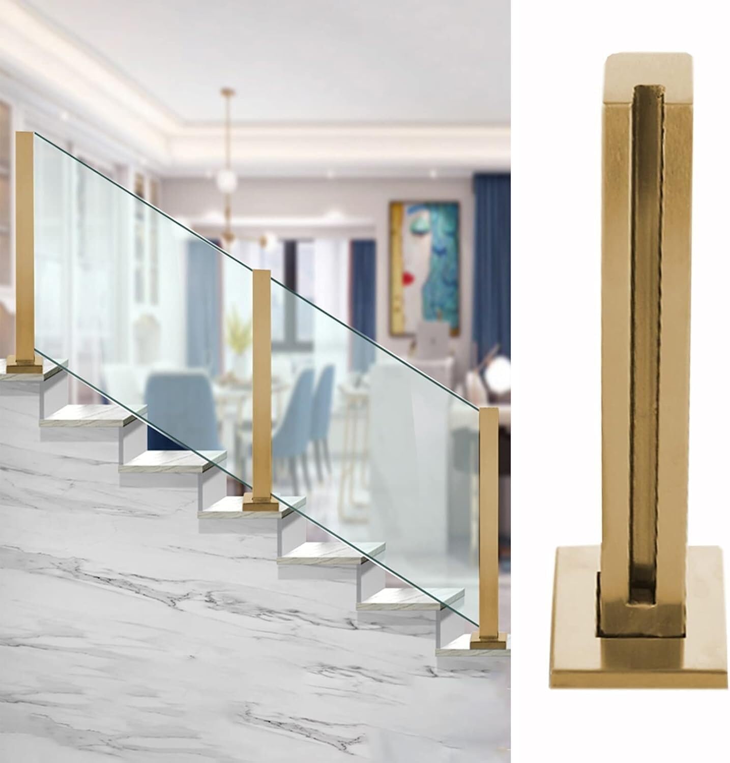 Système de poteaux de balustrade inox 1012 mm garde-corps d'extrémité pour terrasse
