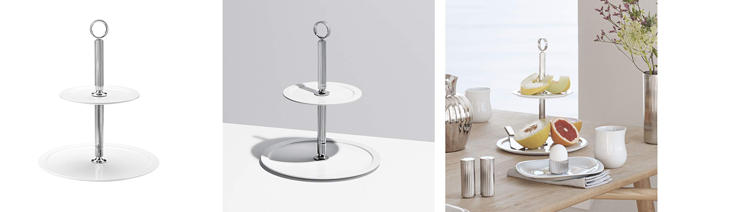 Amazon | Georg Jensen Bernadotte 2段エタゲール ステンレススチール 