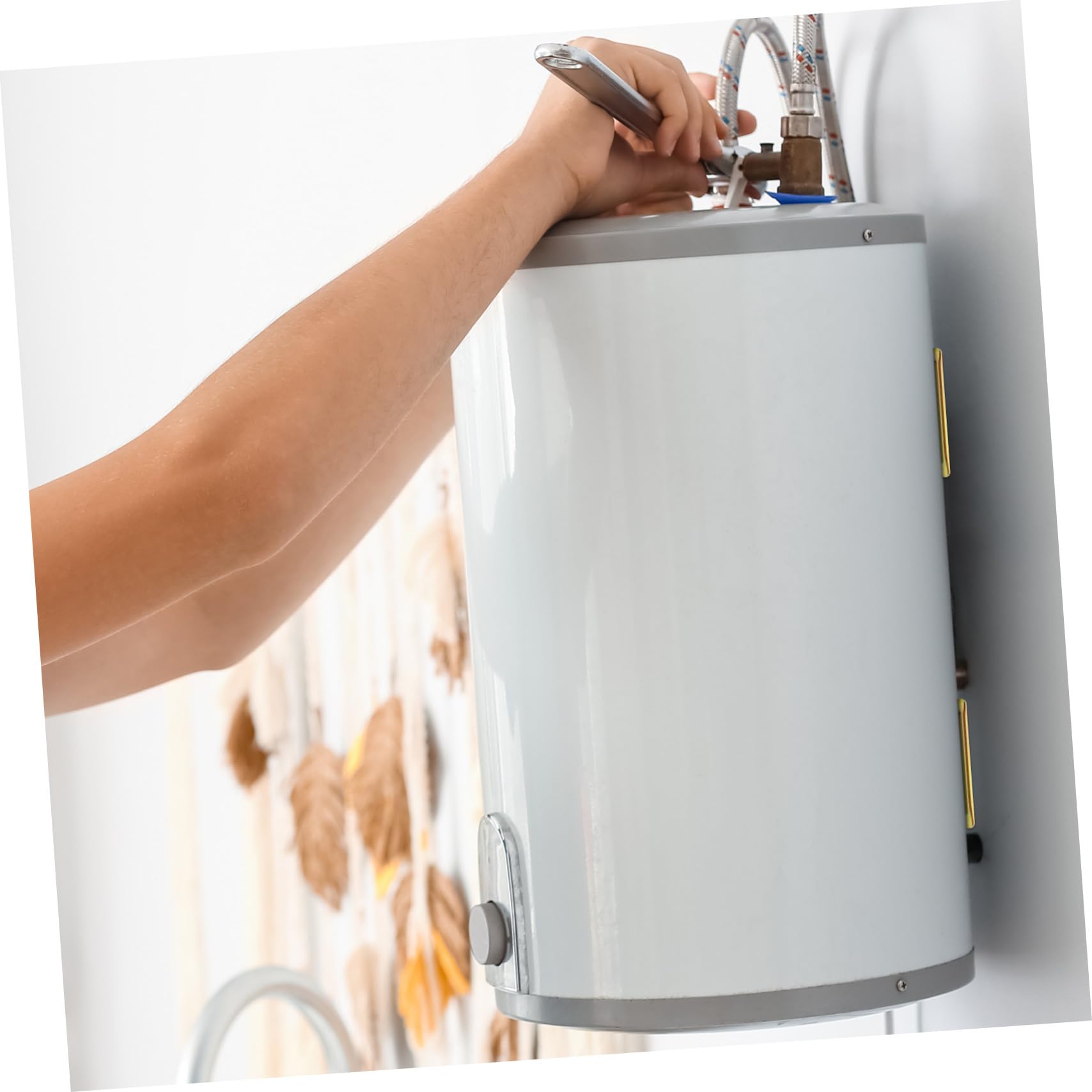 Garneck 4 Piezas Soporte para Calentador de Agua Eléctrico Montaje Pared Anclajes Termo Eléctrico Gancho Antideslizante para Paredes Huecas