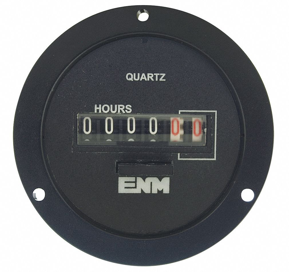 Enm T55A2B Electromechanical Hour Meter, Resettable