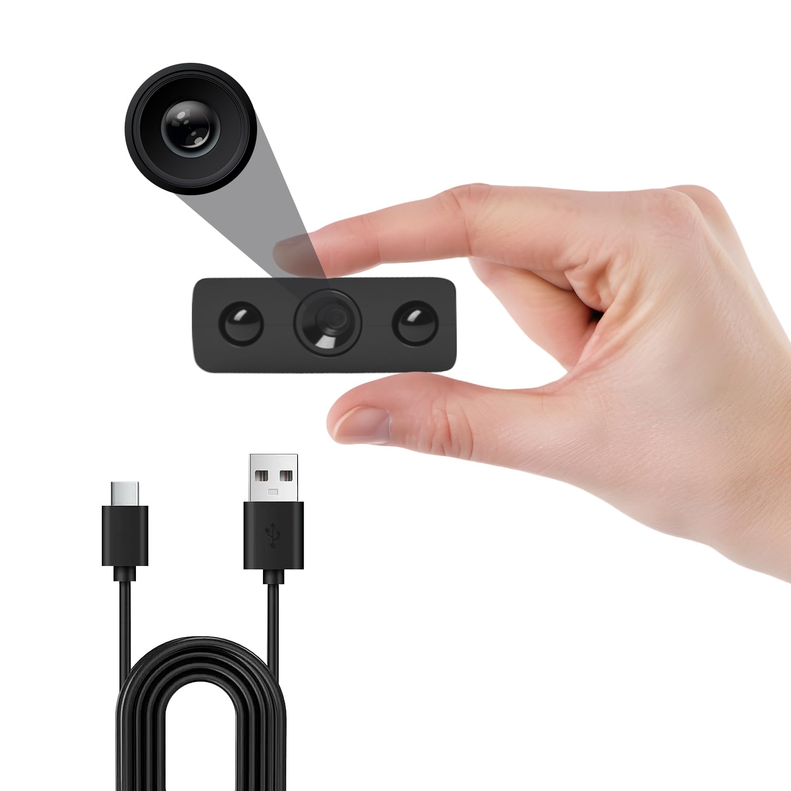 Mini telecamera di sorveglianza, telecamera WiFi, visione notturna a colori, 1080P HD, mini fotocamera nascosta per interni, rilevamento del movimento, controllo app