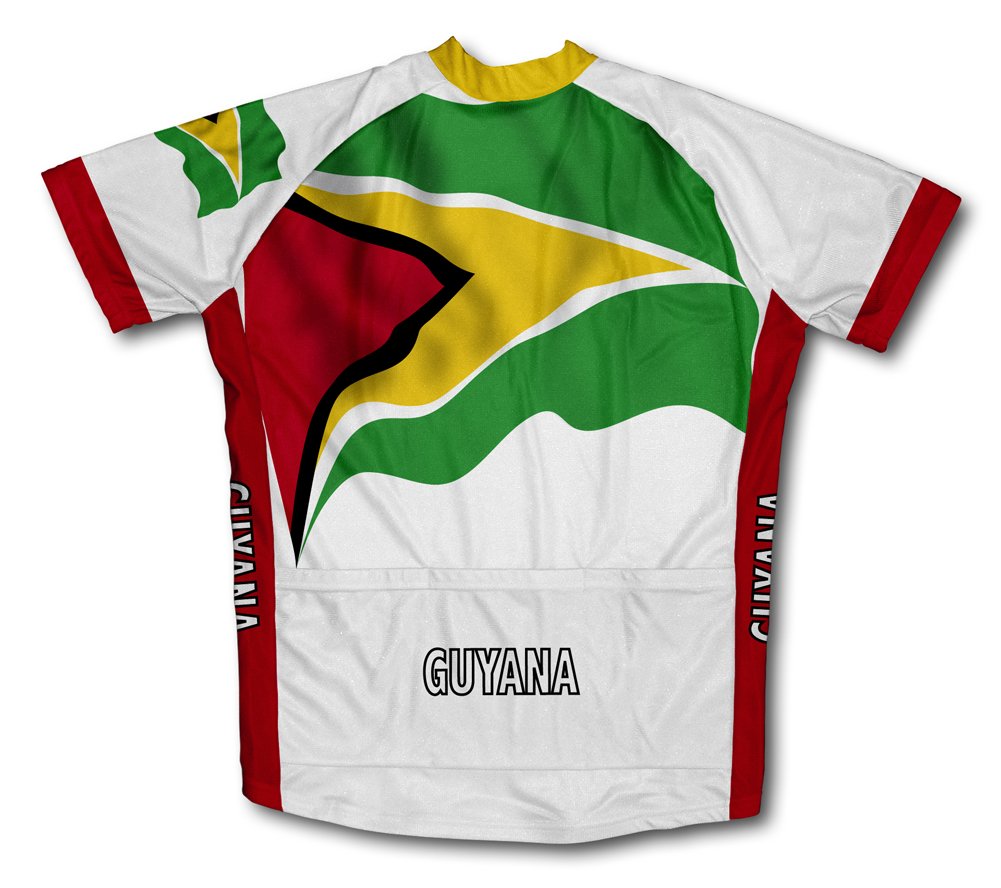 ScudoPro Guyana Flag Short Sleeve Cycling Jersey for Women - Size 3XL