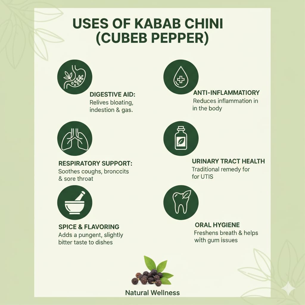 Organic Cart Fresh Kabab Chini 100 G -Piper Cubeba Linn - Cubeb Berries - Shital Chini Pure & Natural - Image 2 thumbnail