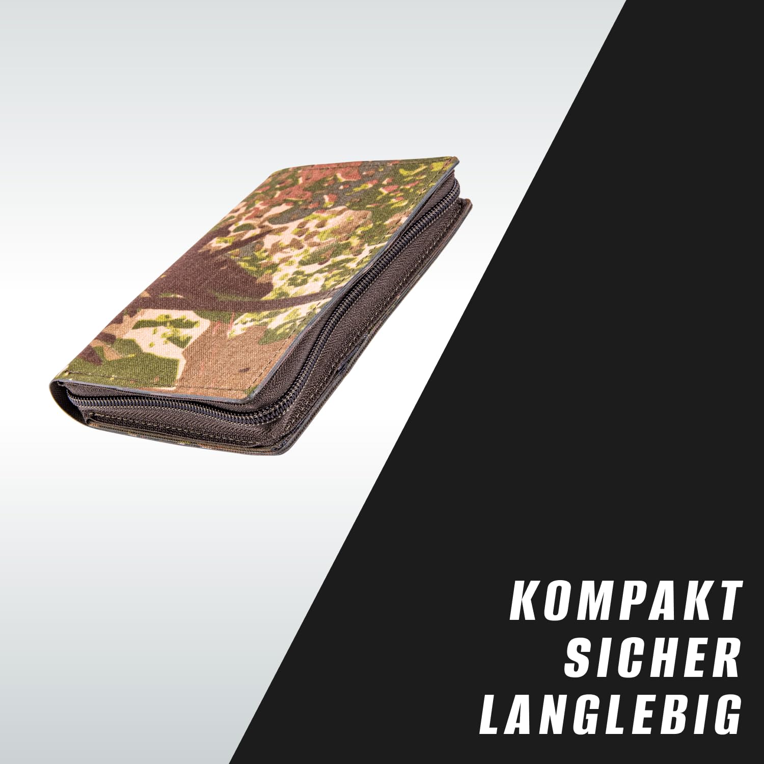 Dokumentenmappe A6 mit Reißverschluss (Coyote Brown)