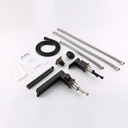 Miniatura 7 de Grifos de bañera romana en cascada, montaje en cubierta, grifos de bañera de bronce aceitado, grifos de baño con ducha de mano