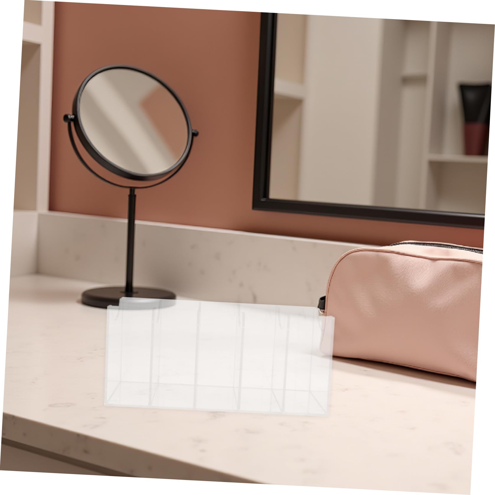 Yardwe 2 Pezzi Scatola Porta Cinture in Acrilico a 5 Scomparti per Armadio | Organizzatore Trasparente, per Cinture e Cravatte, Uso in Cassetto o Guardaroba, Facile Pulizia