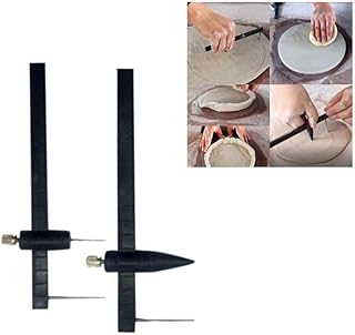 ZHONGJIUYUAN 2 Stlye Adjustable Circle Cutter,Clay Pottery Ceramic Measure Ruler Plastic Compass Circle Cutter Tools Caliper
