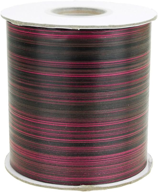 Homeford Waterproof Ti Leaf Variegated Ribbon, 4-inch, 50-Yard, Pink-Mint