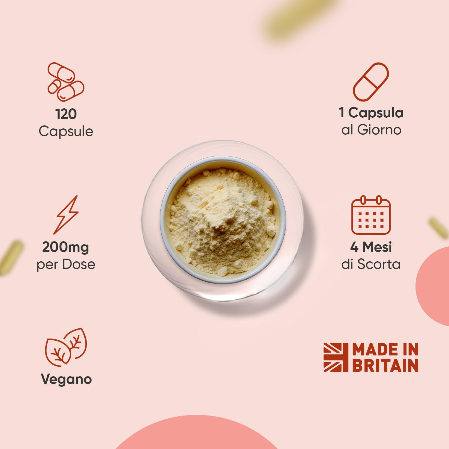 Coenzima Q10 200mg Vegano, Ubiquinone, 120 Capsule, (4 Mesi di Fornitura), 1 Sola Capsula al Giorno, Q10 Coenzima, Integratore CoQ10, Privo di Magnesio Stearato e Senza OGM, Prodotto nel Regno Unito