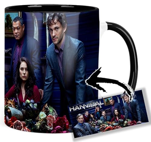 Hannibal Mads Mikkelsen Hugh Dancy Tasse Innen & Henkel Schwarz Keramikbecher Mug für 14,99 EUR bei amazon.de Bild: Hannibal Mads Mikkelsen Hugh Dancy Tasse Innen & Henkel Schwarz Keramikbecher Mug für 14,99 EUR bei amazon.de