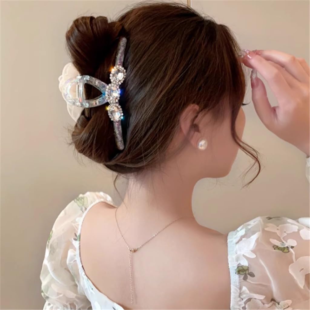 Super fairy Mori rose flower grab clip female spring new large shark clip back of the plate hair clip headdresses