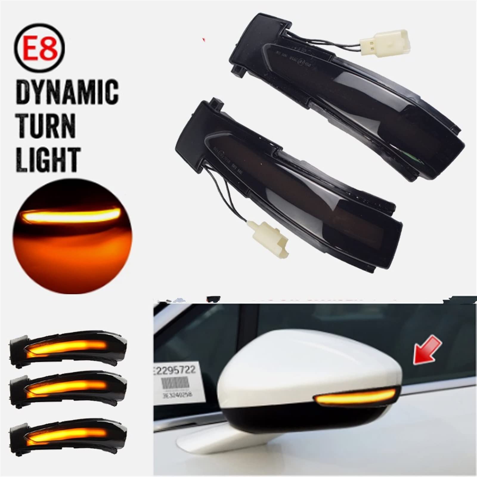 Clignotants Dynamiques LED Pour Citroën DS5 & C4 - Séquentiels, étanches - Référence 6325J5 (droite) Et 6325J4 (gauche) - 12
