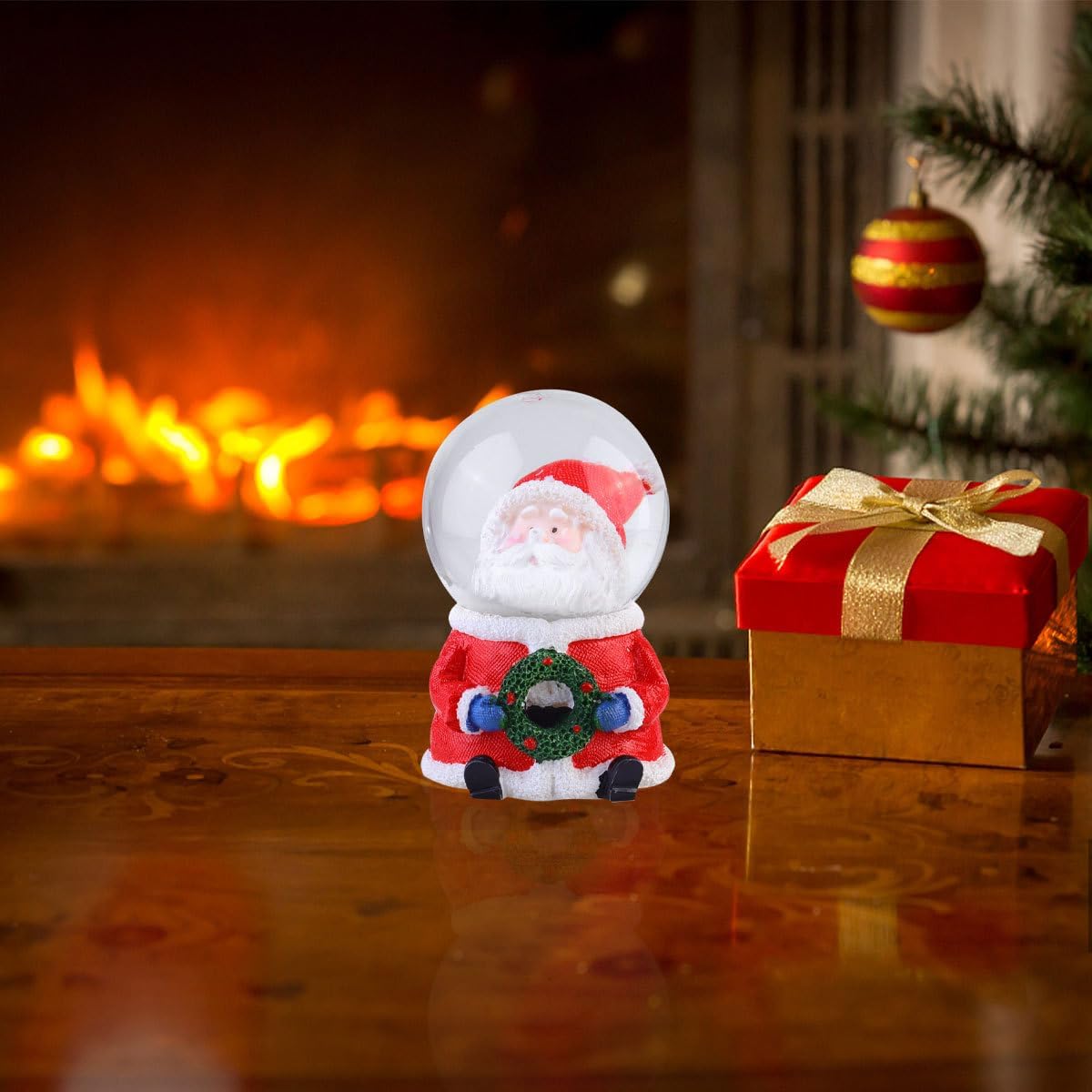 VALICLUD Christmas Snow Globes for Kids Christmas Santa Claus Snow Globe Water Ball Decoration