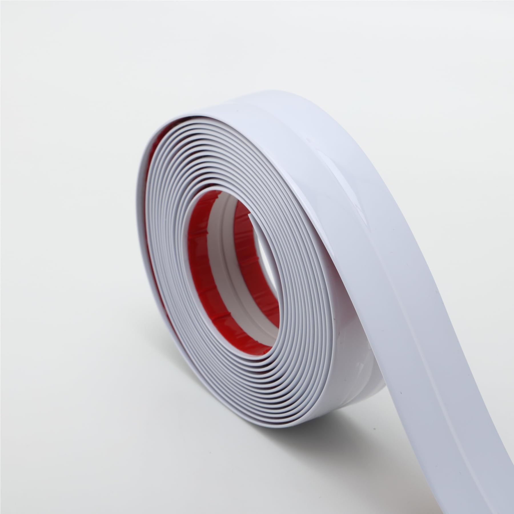 Hanggbak Peel und Stick Multifunktionsform, 3-in-1-Design - Wandbeschichtung & Eckschutz & Caulk Strip Basisplatte für Boden, Tisch und Türrahmen (Glanzweiß, 5m x 4cm)