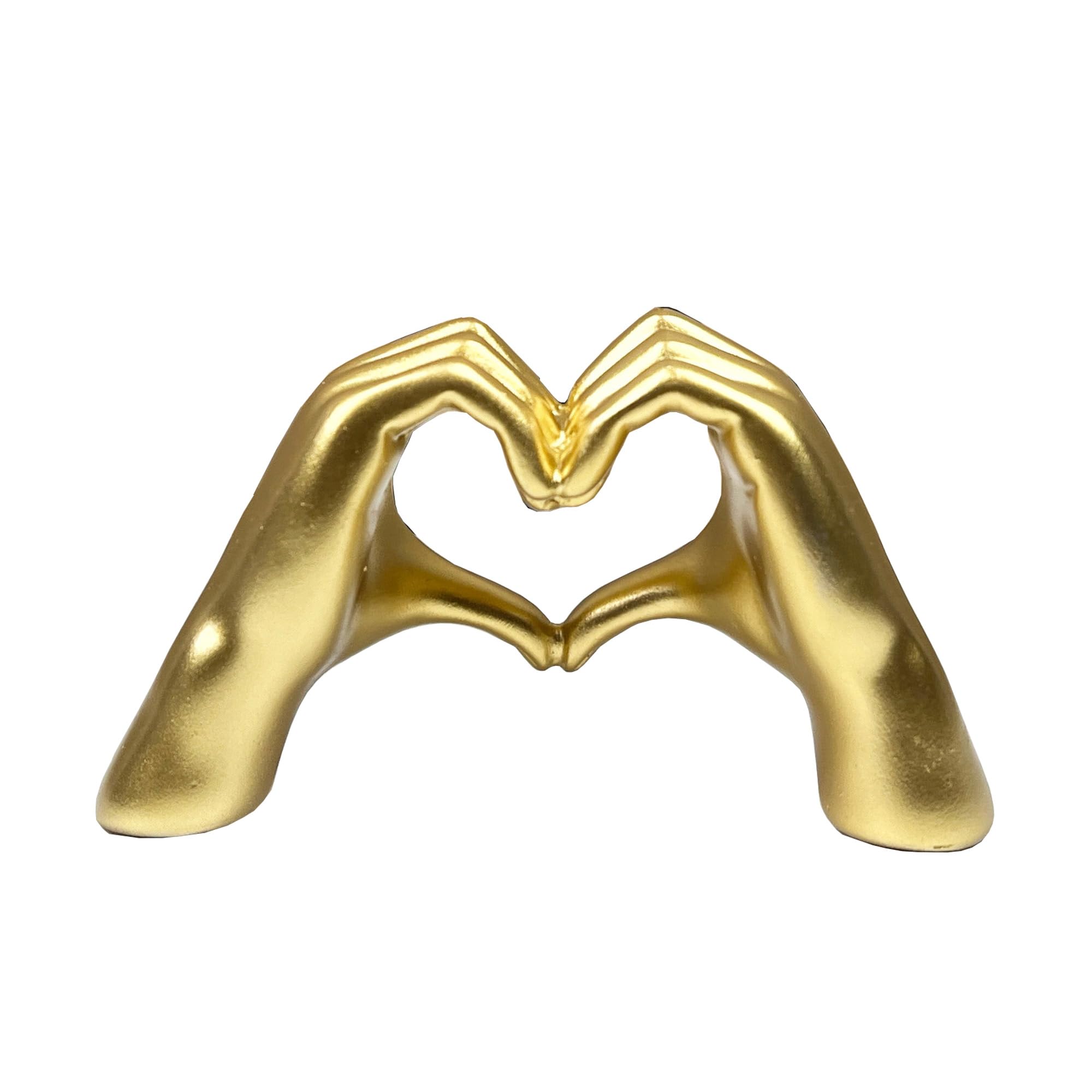 Alfie Francis Gold 13Cm (L) X 8Cm (H) Love Heart Hands Gesture Modern Ornament For Living Room Small