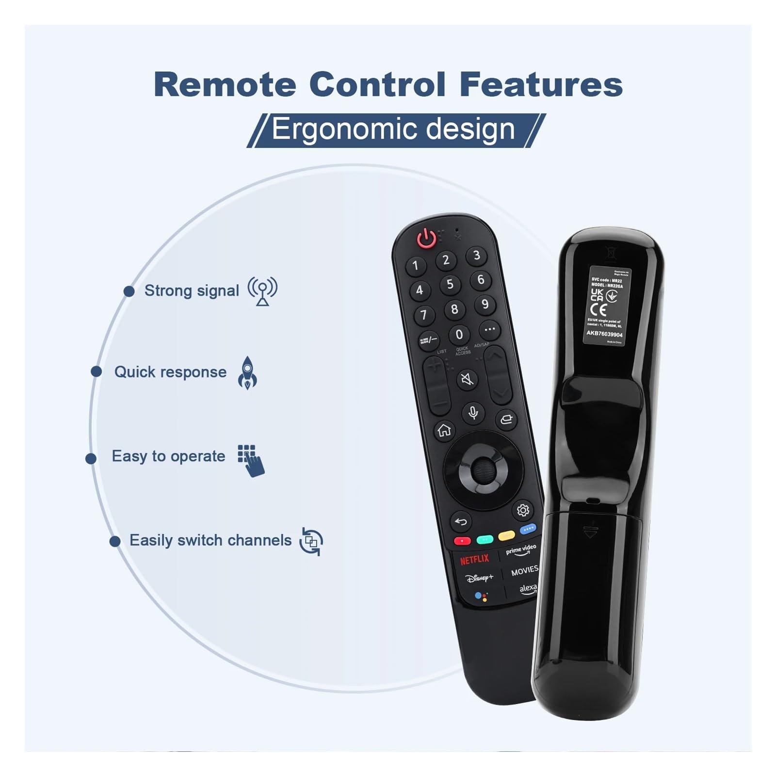 Magiczny pilot zdalnego sterowania do LG Smart TV pilot zdalnego sterowania ze wskaźnikiem i funkcją głosową kompatybilny z LG 2021/2022/2023/2024