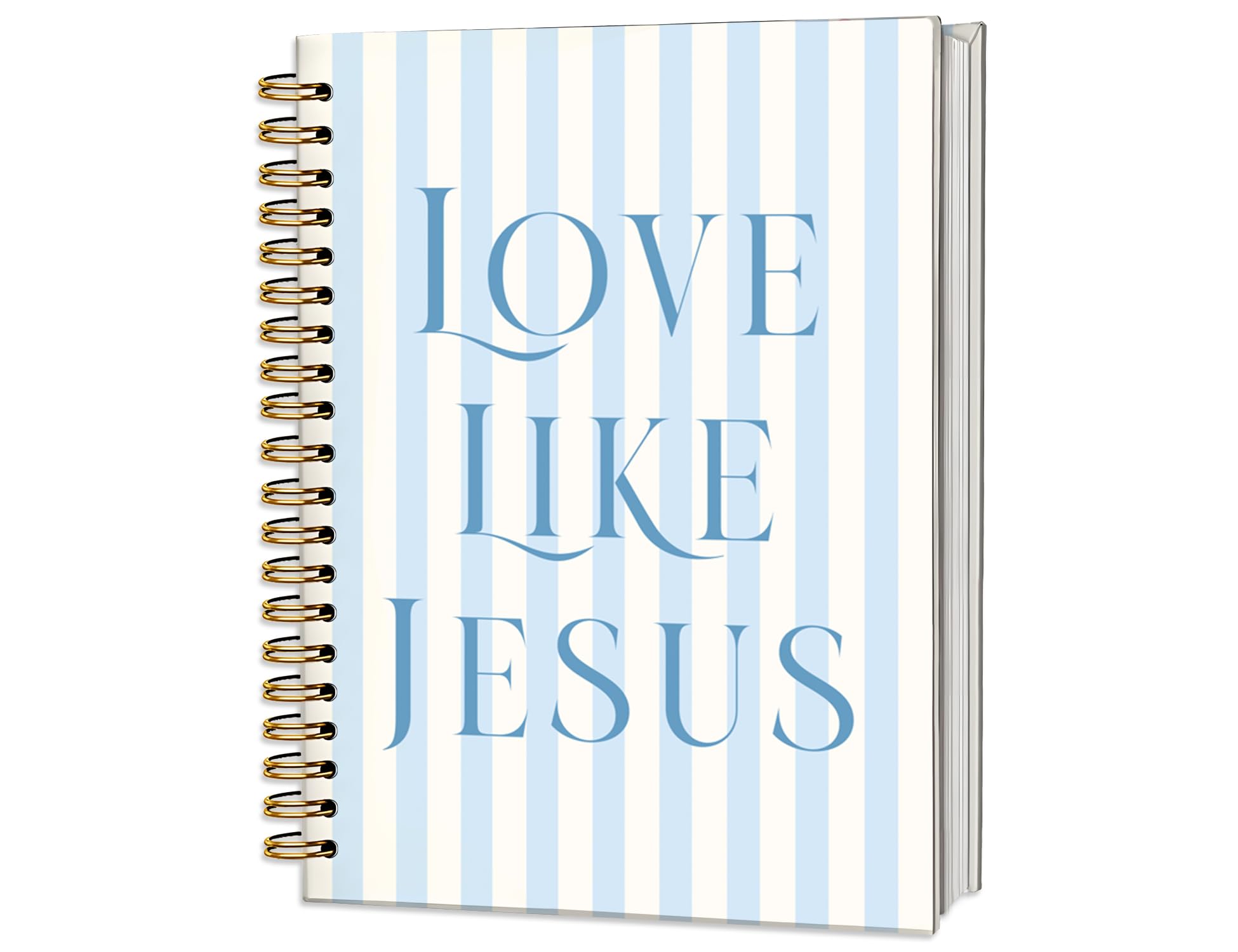 ICEWHITEY Jesus Journal Notebook,Christian Bible Study Prayer Journal Notebook,Christian Church Notes Journal Gifts,Blue Love Like Jesus Hardcover