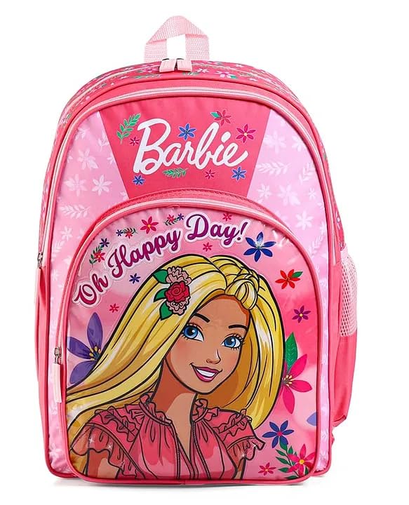Image of STRIDERS Barbie School Backpack for Kids - Stylish, Lightweight Pink Backpack with Padded Comfortable Straps & Fun Graphic Design - Ideal for School & Travel