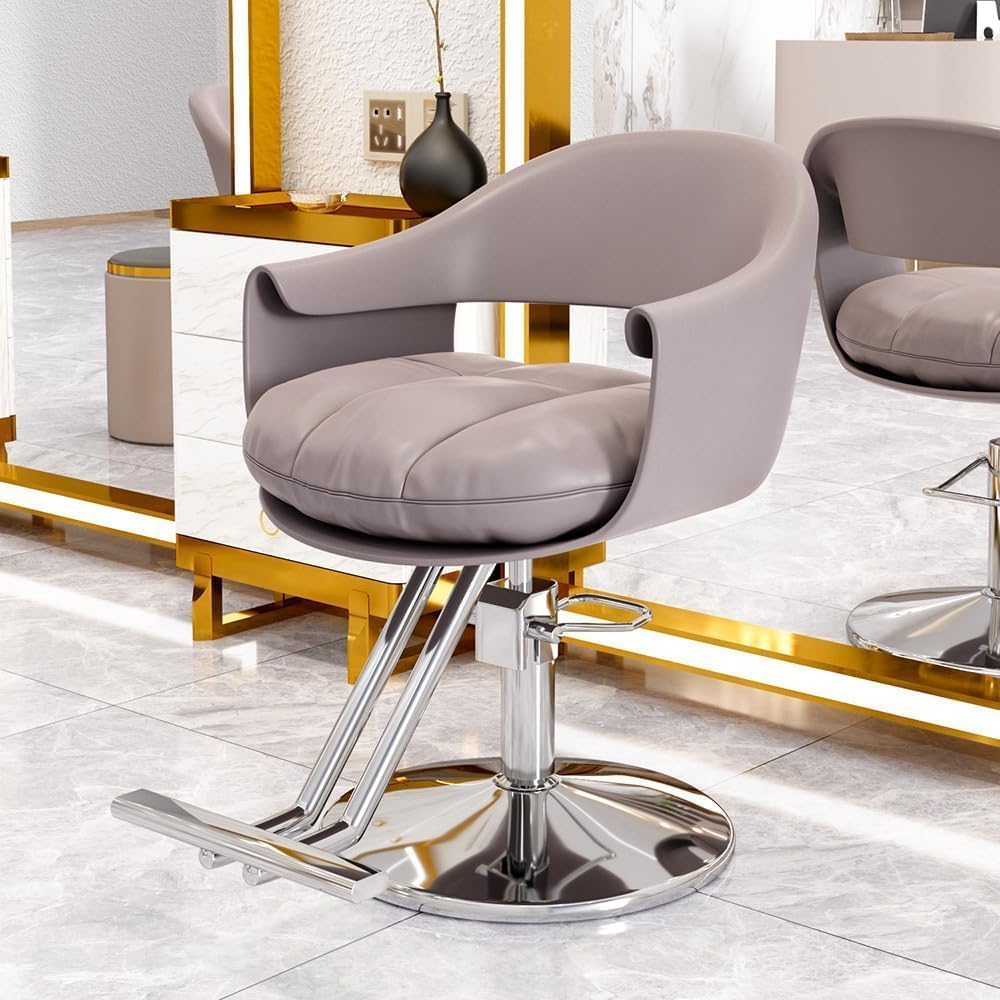 Sedia da barbiere idraulica professionale con rotazione a 360°, regolabile, durevole, per saloni di casa, spa, attrezzatura perfetta per parrucchieri