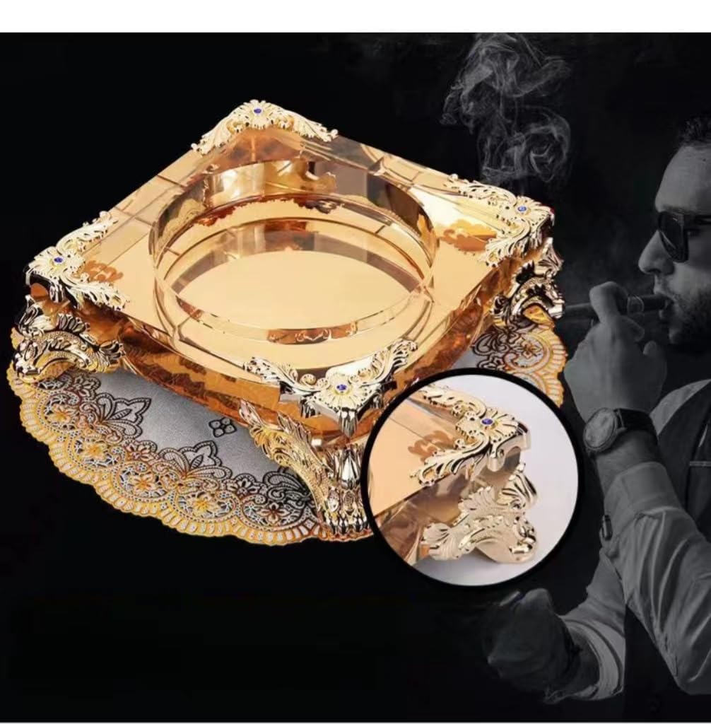 Amazon.co.jp: 高級灰皿灰皿 卓上 大容量蓋付き 灰皿 おしゃれおもしろ