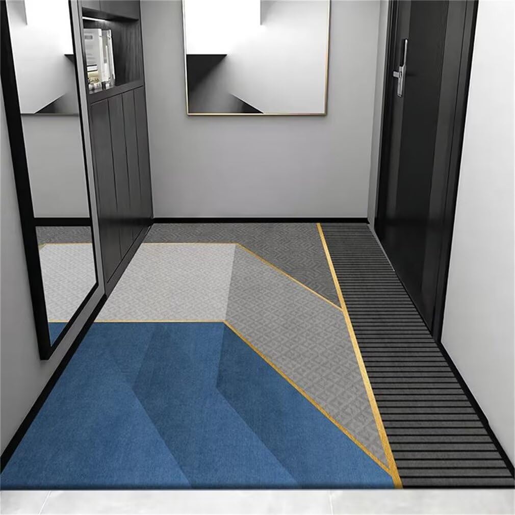 Grand tapis gris résistant à l'usure 250x300cm antidérapant pour salon