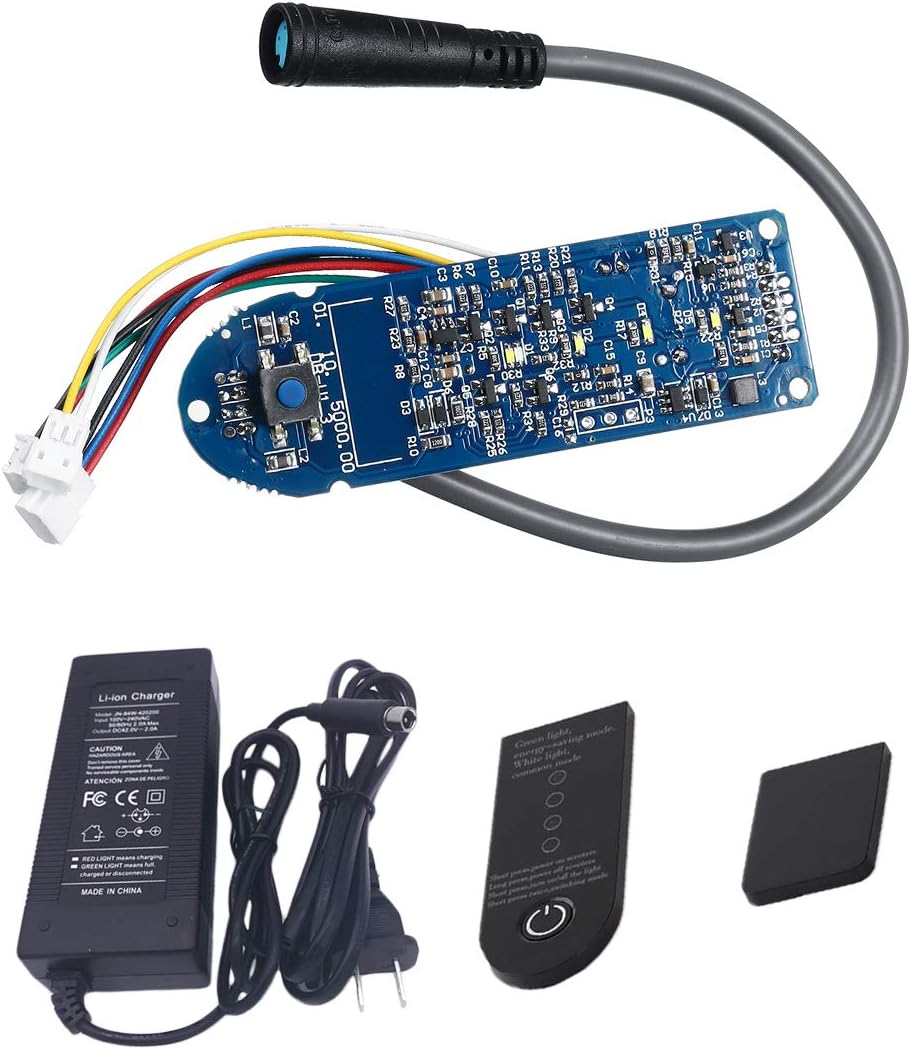 Forspero Placa De Circuito Scooter Para Xiaomi Mijia M365 + Tablero De Control + Cargador De Li-Ion + Enchufe