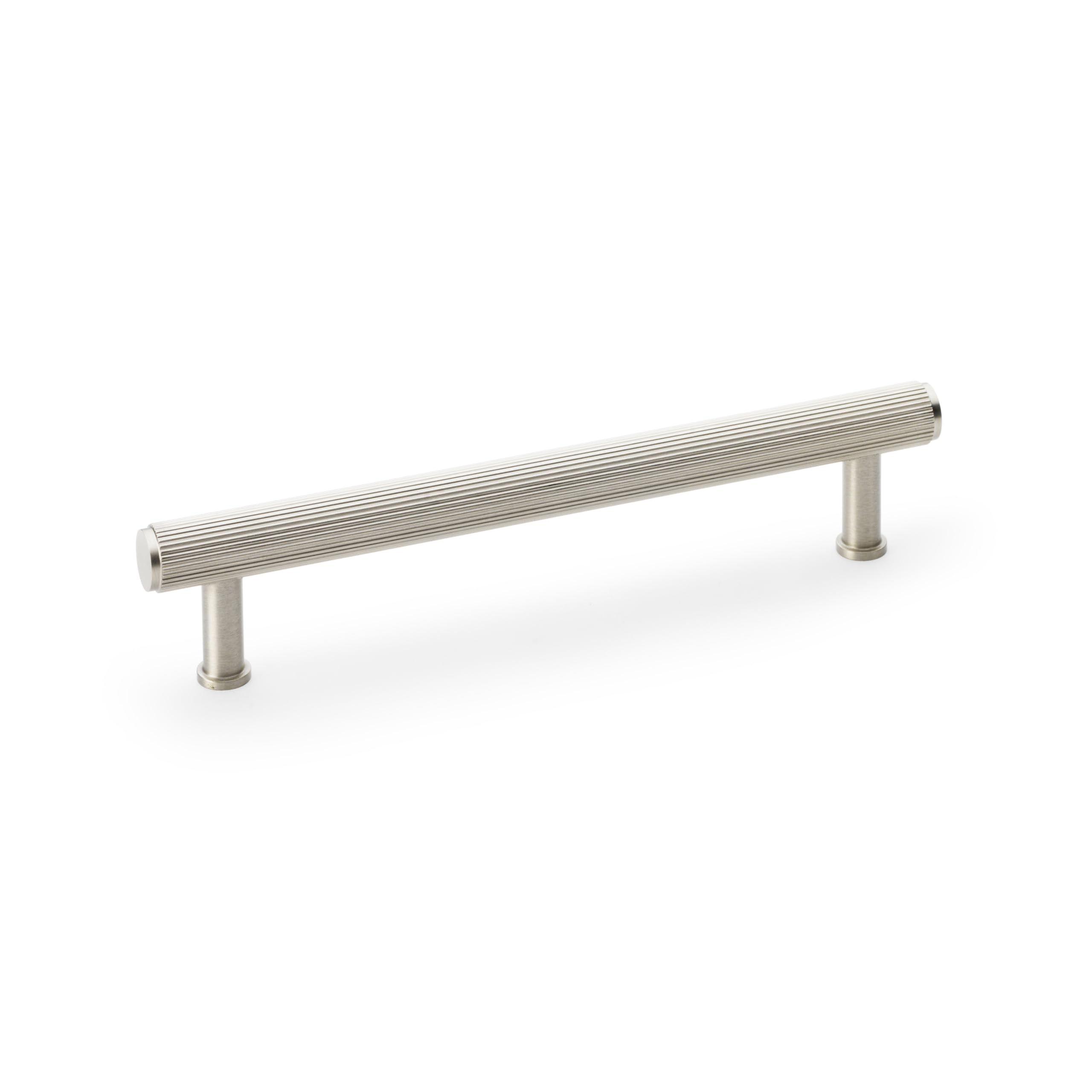 Handle & Home Satin Nickel 160Mm Kitchen Handle Reeded Texture Cabinet Furniture Door Drawer Pull