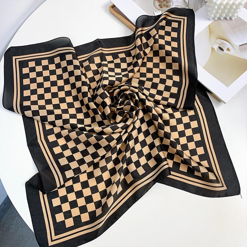 27" Silky Headscarf for Women's Hair Floral Bandanas Neckerchief Lightweight Hair Scarf, Satin Hair Tie for Lady4